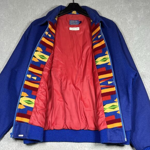 VTG Pendleton High Grade Western Wear AZTEC Jacket Men's Large Wool Made In USA - Picture 5 of 13